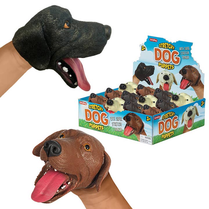 Schylling - Stretchy Dog Hand Puppets for wholesale by William Valentine Collection