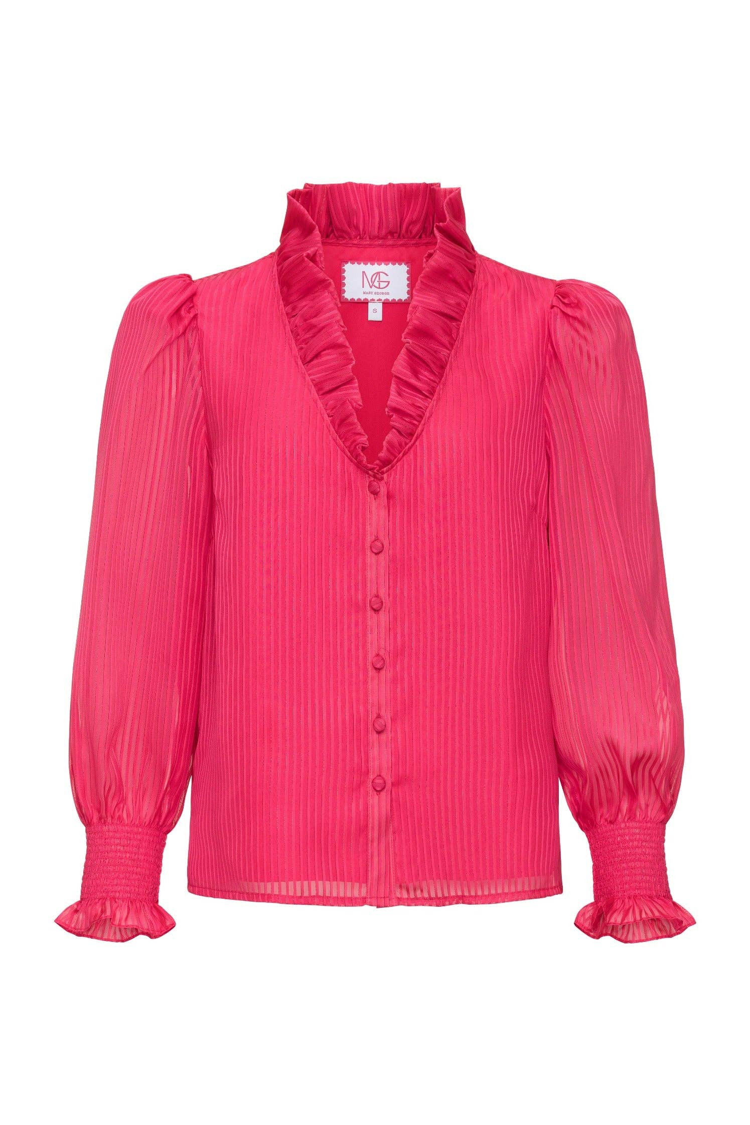 Mary George - Wholesale Button Down Shirt - Women's - Harper Top Long Sleeve3