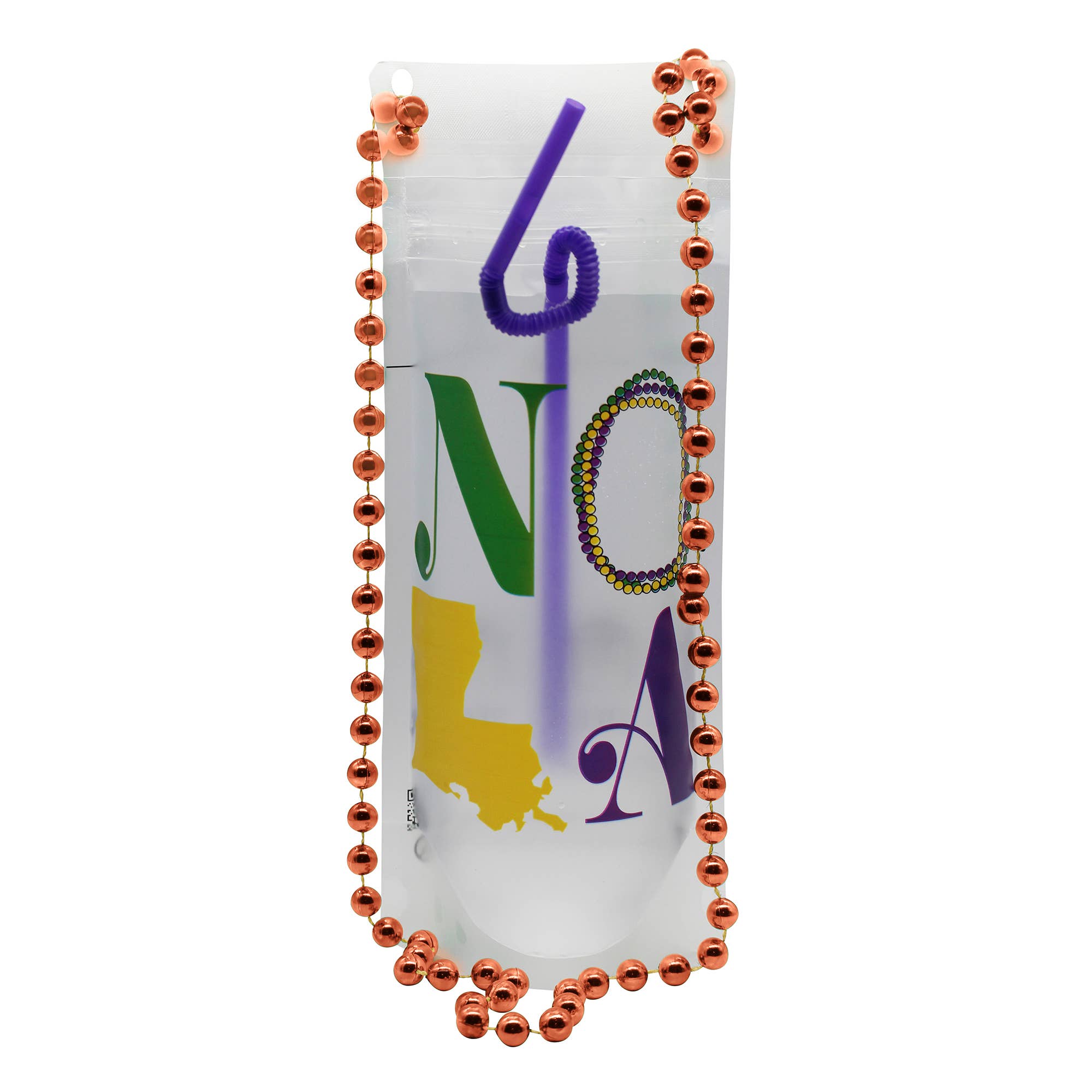 NeckSip – wholesale Party gift – NOLA Mardi Gras - Wearable Drink Pouches (16oz | 2-pk)7
