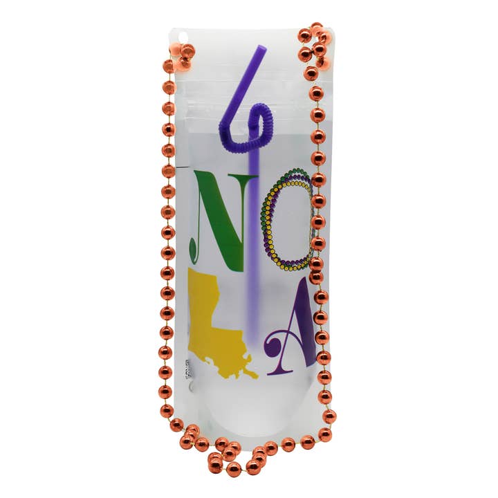 NeckSip - Wholesale Party Favor - NOLA Mardi Gras - Wearable Drink Pouches (16oz | 2-pk)7