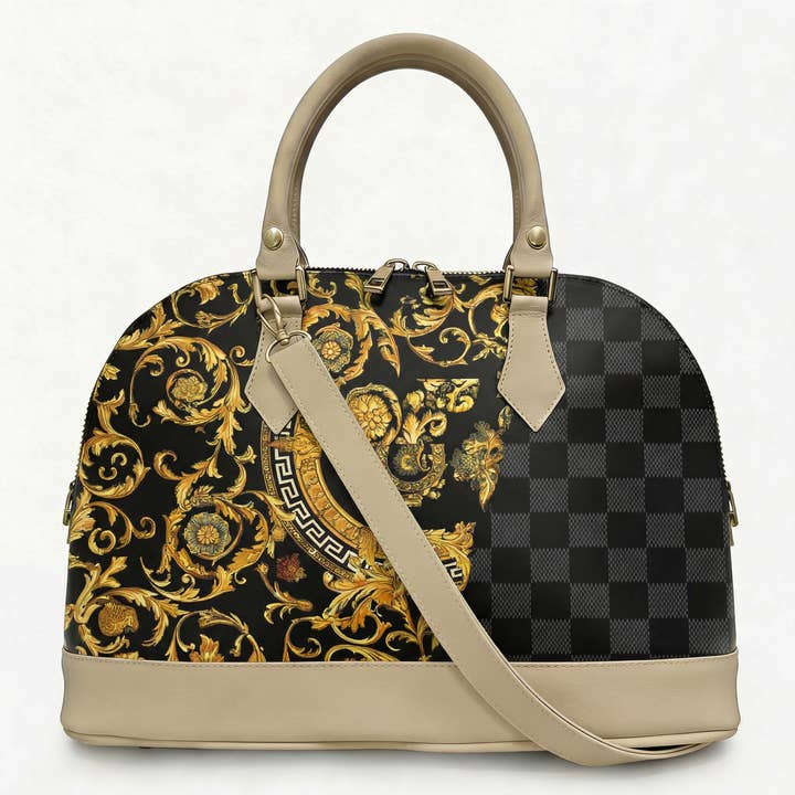 Alisya Madinbo Bag - Made in Italy - WITH BAROQUE LION GRAPHIC for wholesale by MADINBO