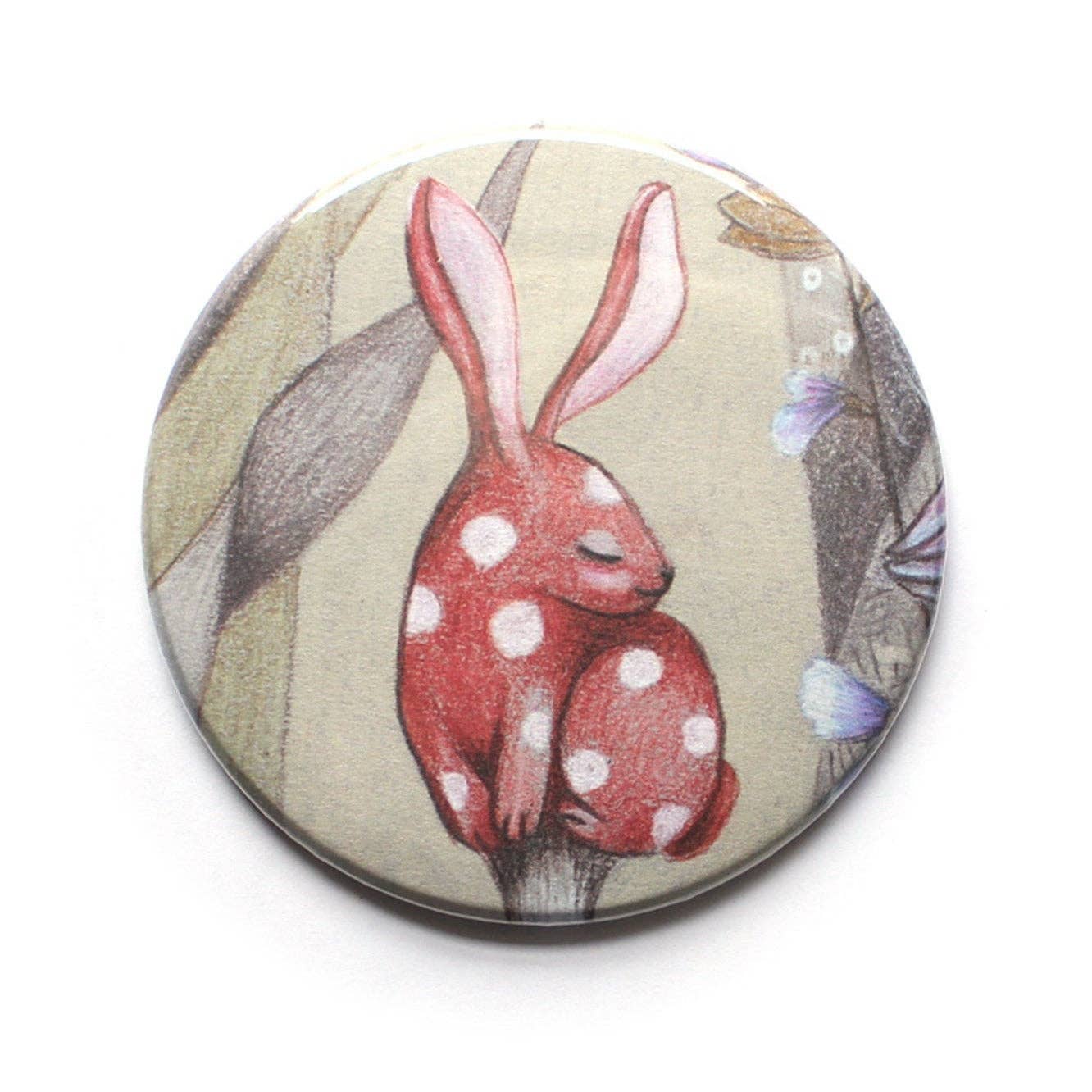 Miss Ella - Wholesale Compact Mirror - Bunny Mushroom Pocket Mirror