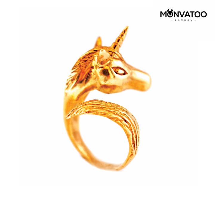 Golden Unicorn Ring for wholesale by MONVATOO London