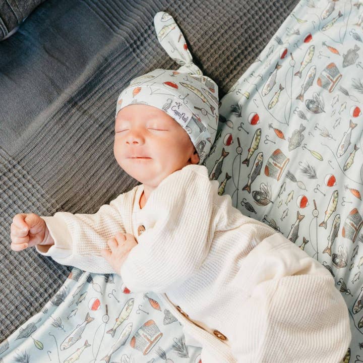 Copper Pearl - Wholesale Newborn/Knit Hat - Baby - Top Knot Hat - Trout3