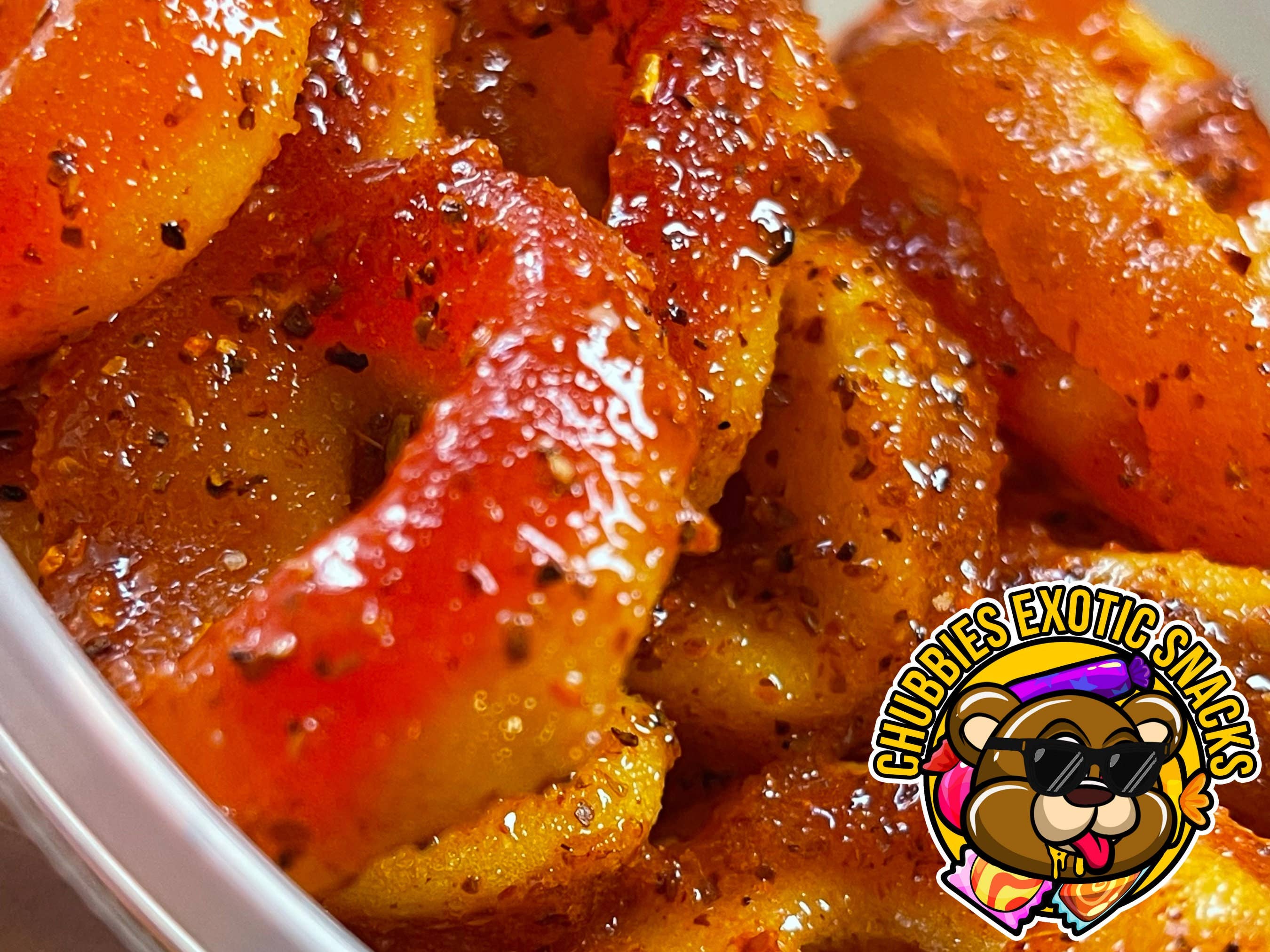 CHUBBIES EXOTIC SNACKS – wholesale Boiled sweets – Dulce Enchilados Spiced Peach Rings - Spicy Peach Rings2