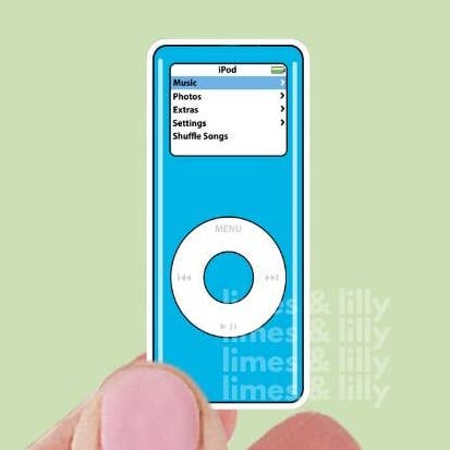 Ipod Nano Mp3-Player Old School Blaue Vinyl-Aufkleber für den Großhandel von Limes & Lilly