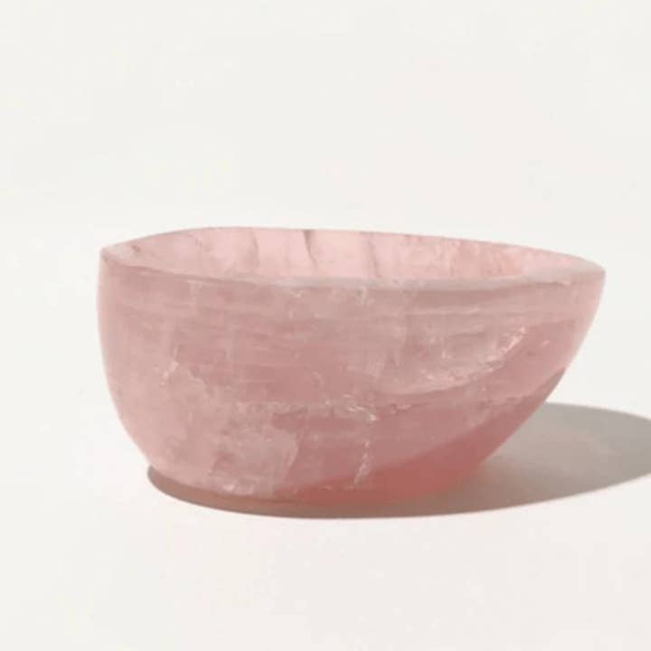 Modern Society - Venta al por mayor Bandejas/platos/boles decorativos - Cuenco de cuarzo rosa Energy Infused, tamaño mediano