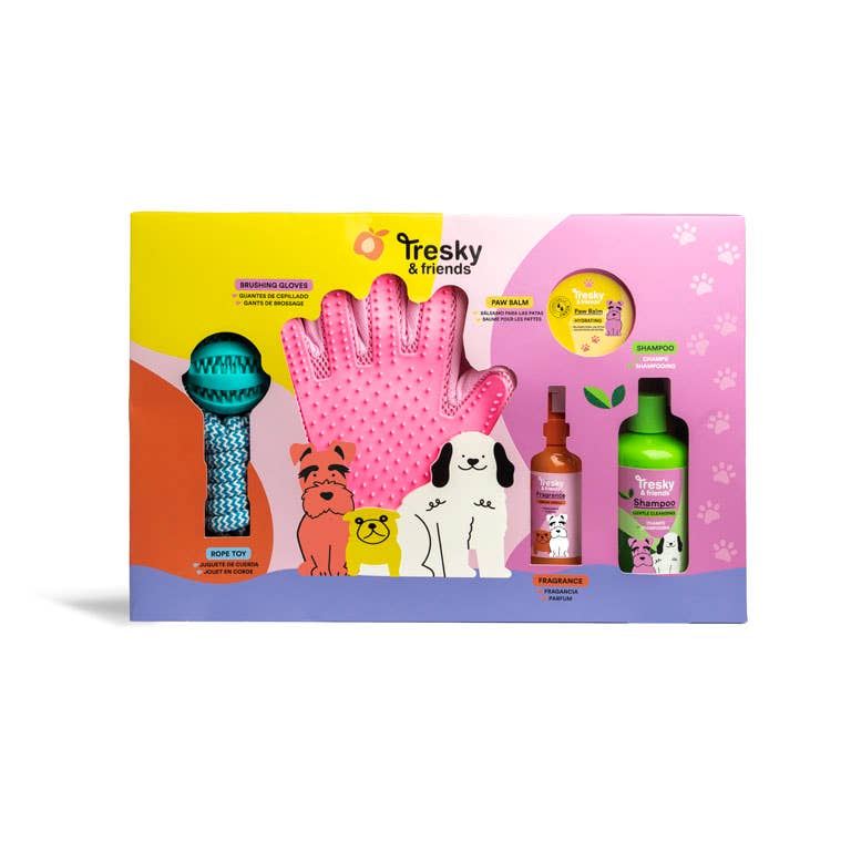 Aquarius Cosmetic SLU - Wholesale Pet Grooming Set - Dog - TRESKY & FRIENDS 5PCS GIFT SET2