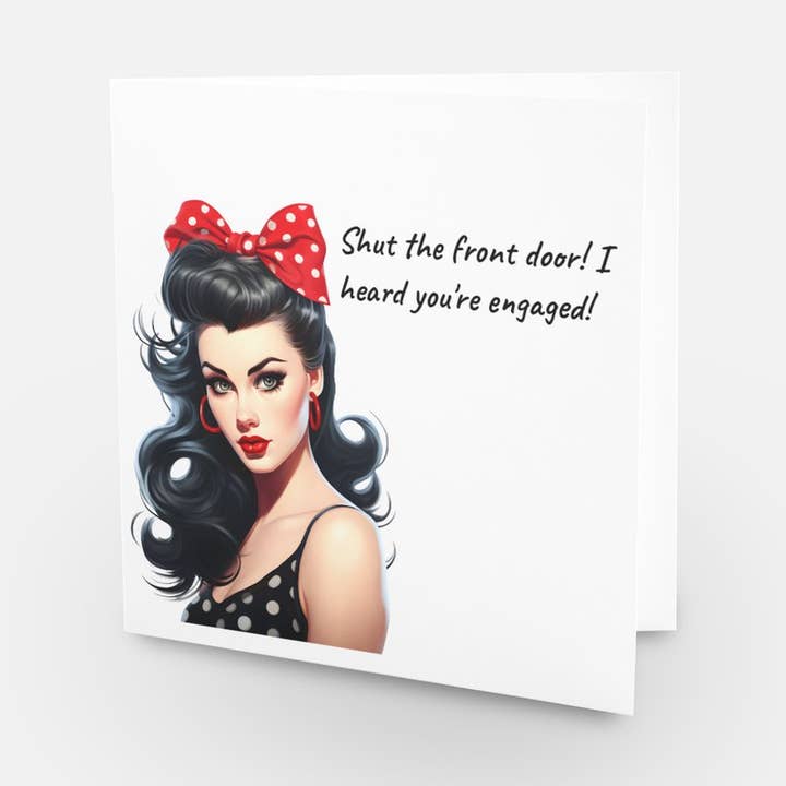 Shut the Front Door Engagement Card (Fair Skinned) for wholesale by Fairely