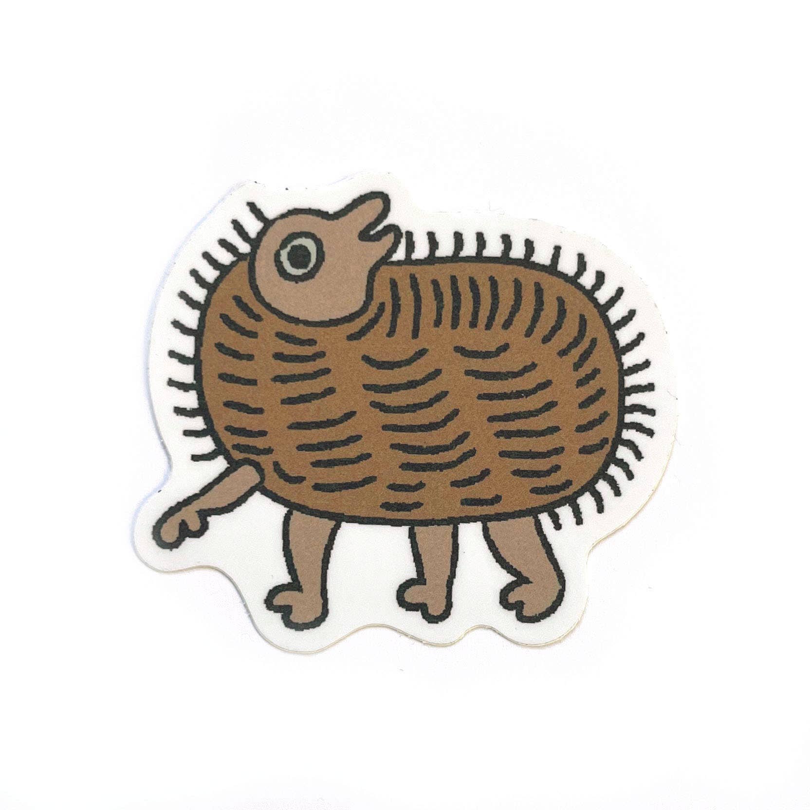 Sel Gerosa Design - Wholesale Sticker - Medieval Hedgehog 3" Matte Vinyl Sticker0