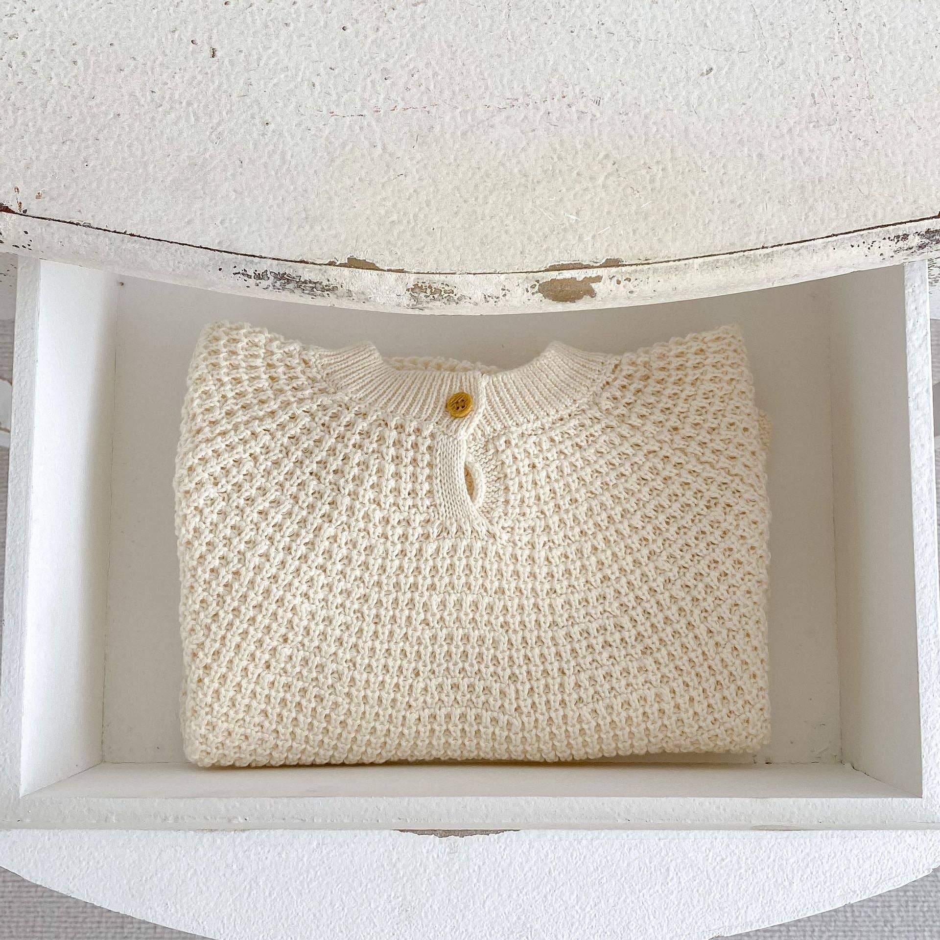 Apricot Baby Toddler Girls Handmade Knitting Solid Pullover for wholesale on Faire5