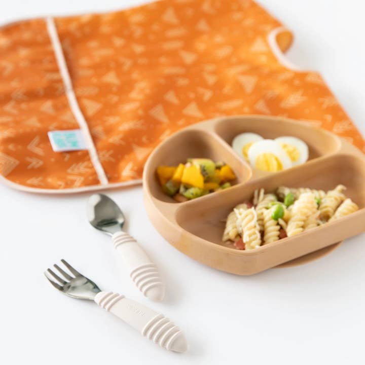 Bumkins - Wholesale Flatware Set - Kids & Baby - Spoon + Fork: Sand