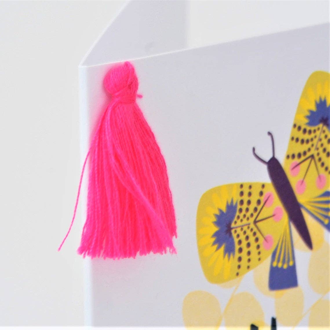 Claire Giles Ltd – wholesale Mother’s Day card – Mother's Day Card, Butterfly Wreath, Grandma, Embellished with a tassel2