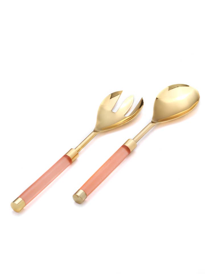 Metal & Resin Salad Server 2- Piece Set (13) for wholesale by Tiramisu