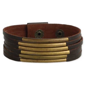 Leather Bracelet -Personalized men leather bracelet, Custom engraved  leather bracelet double sided, adjustable leather bracelet, Christmas gift  for