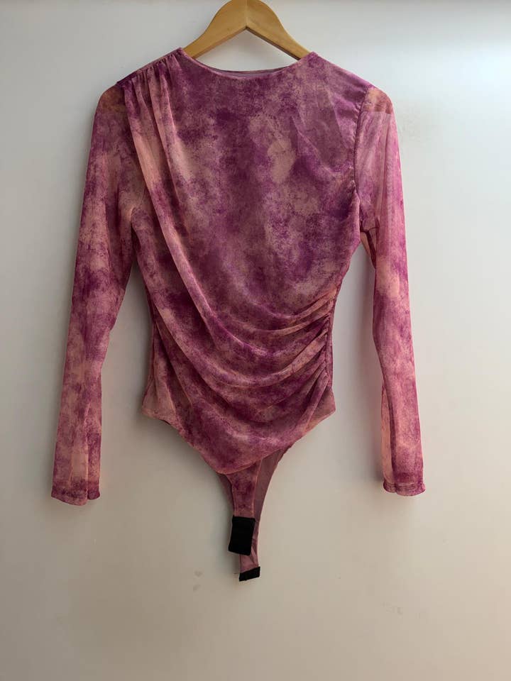 10477B Bedruckter Tüll-Body für den Großhandel von LORIANE