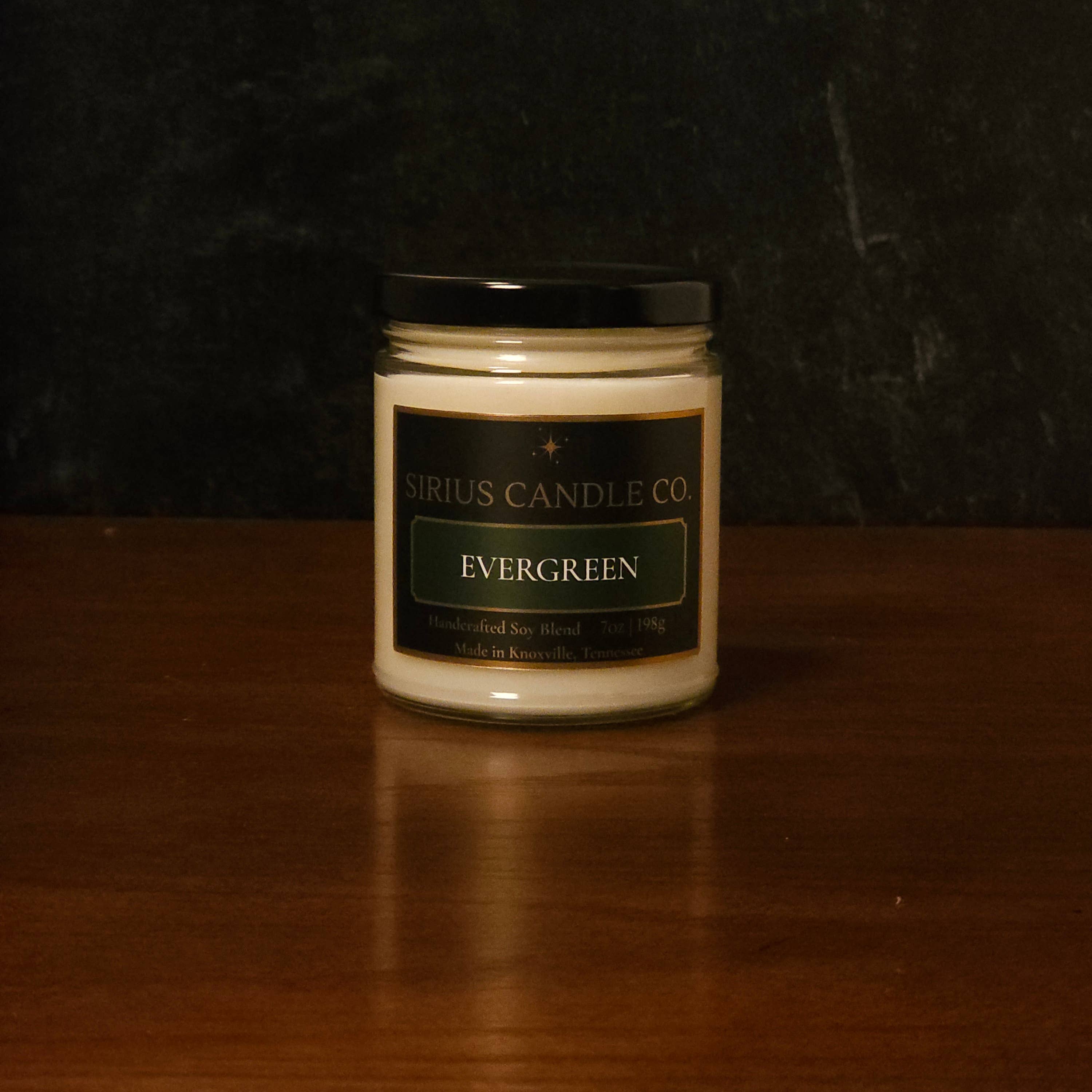 Sirius Candle Co. - Wholesale Jar/Filled Candle - Evergreen - 7 oz. Clear Glass Scented Candle1