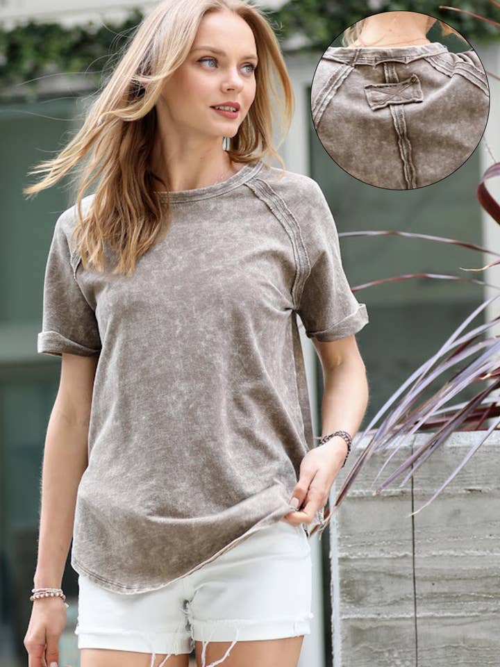 `.French Terry Vintage Washed Top Collection for wholesale by 42POPS