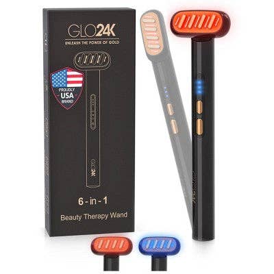 GLO24K Baguette de Thérapie Beauté 6-en-1 pour le Visage, les Yeux et le Cou - Neuf pour la vente par This is Beauty