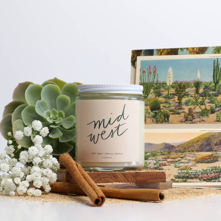 Poured Goods - Wholesale Jar/Filled Candle - Midwest: 8oz Soy Wax - Small Batch Candles
