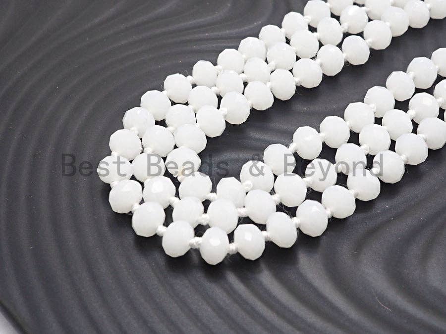 BestBeads&Beyond - Wholesale Beaded/Pearl Necklace - 60" Extra Long Hand Knotted Crystal Necklace, sku#D355