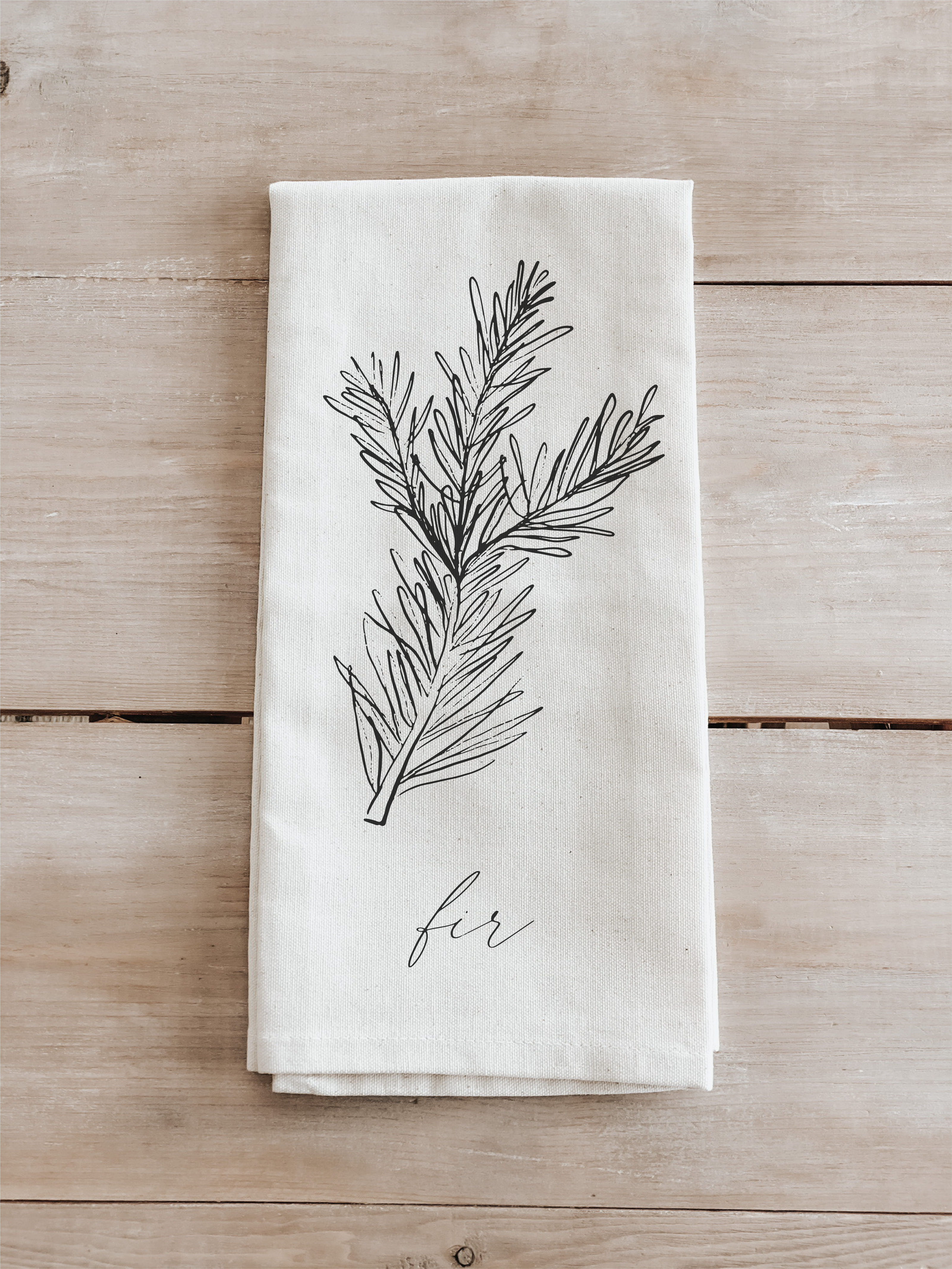 DWELL Home Shoppe - Wholesale Tea Towel - Fir Christmas Kitchen Towel0