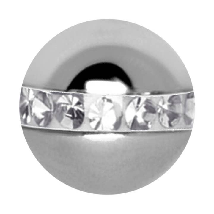 Schraubkugel aus Chirurgenstahl mit Kristall für den Großhandel von Bodywings