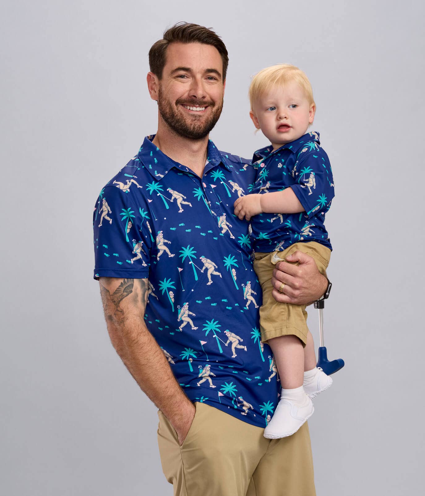 Tipsy Elves - Wholesale Polo - Men's - Bigfoot Bogey Sasquatch Golf Polo Shirt - Men's Golf Apparel2