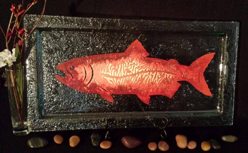 J Moilanen Studio - Wholesale Decorative Tabletop Object - Salmon Sealife Platter