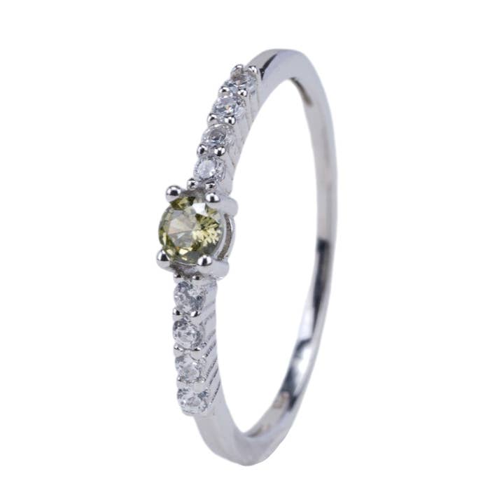 Birthstone Ring - August (Peridot) for wholesale by 925 STERLING