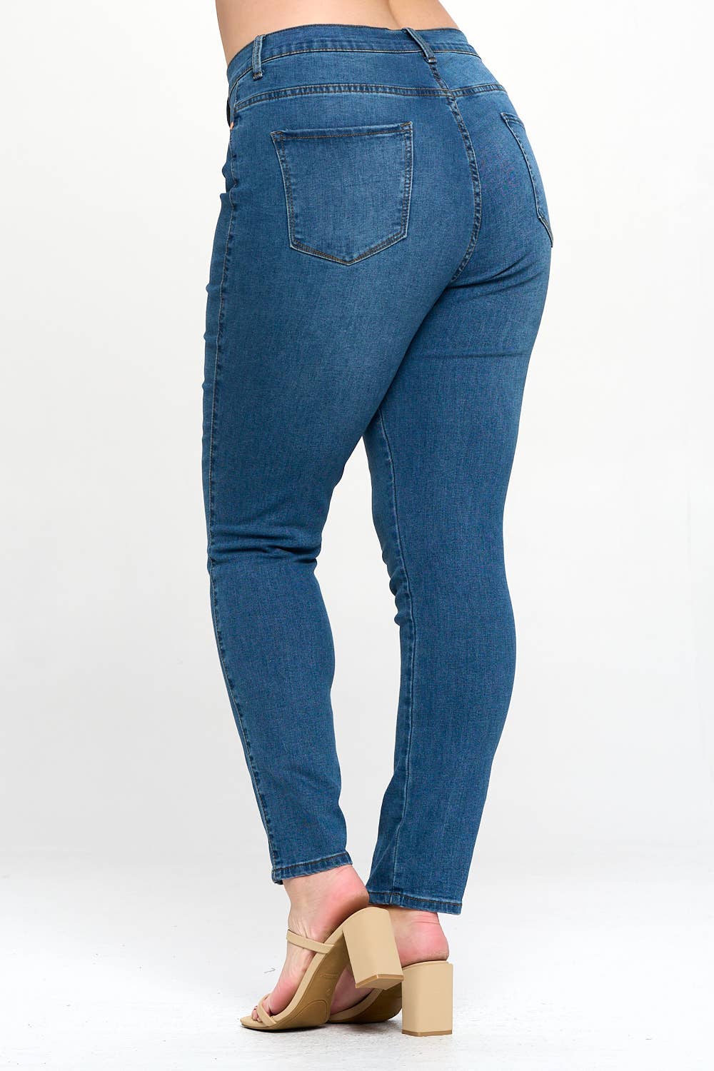 Blue Turtle - Vente Jean – femme - Jean skinny grande taille taille haute super extensible Lt FH3500X8