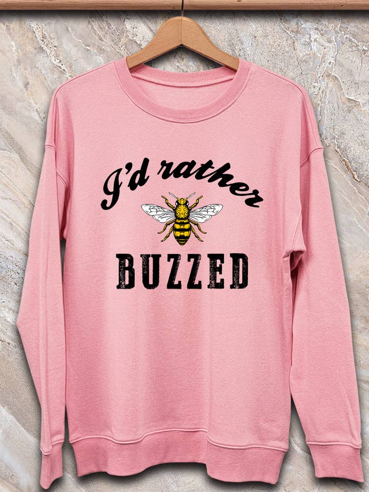 SPT-SS-221_I'd rather Buzzed - Sweatshirt for wholesale by SP Tops, Inc.
