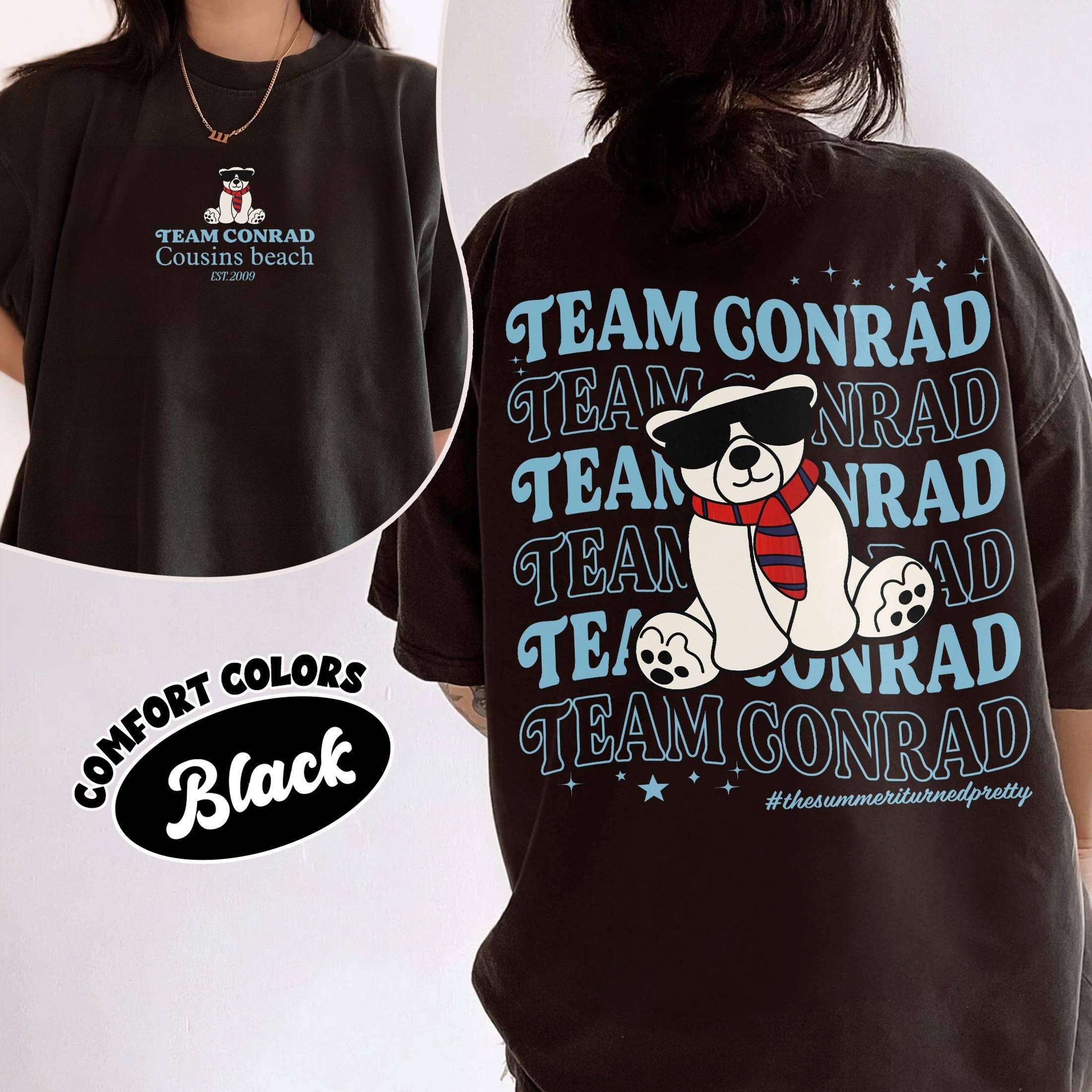 Glaime - Wholesale T-Shirt (Graphic) - Unisex - Comfort Colors Cousins Beach Shirt, Summer I Turned Pretty 1