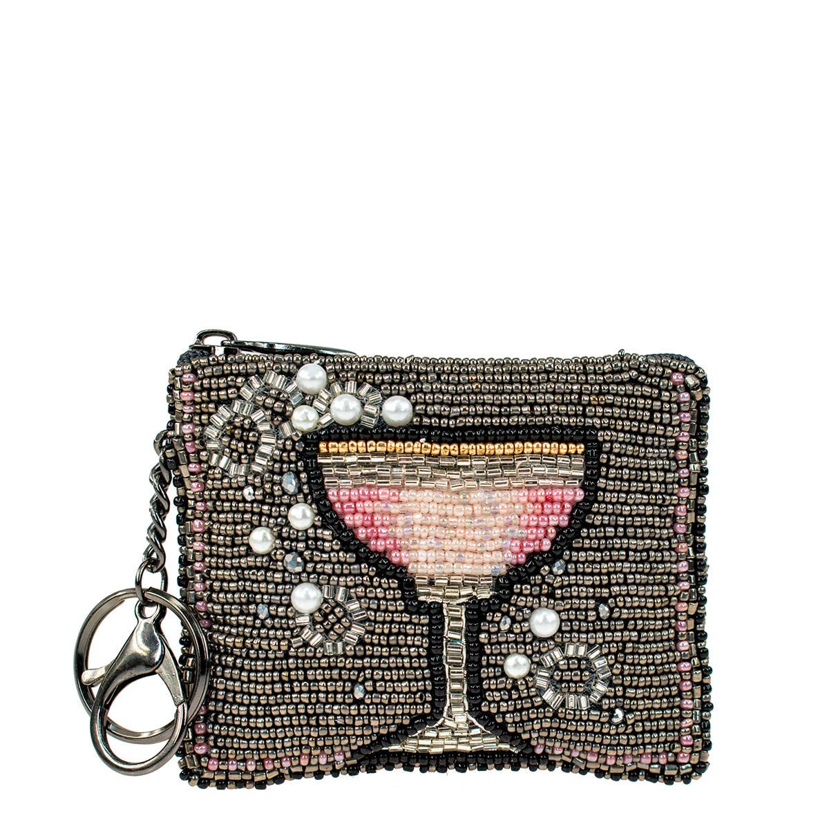 Portaille chain coin case CROCO_black