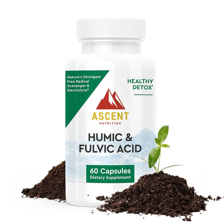 Ascent Nutrition - Wholesale Oral Supplement/Vitamin - Humic & Fulvic Acid, 60 Capsules, 500 mg each