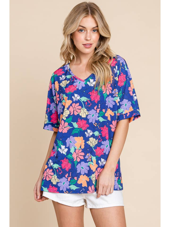 BOMBOM - Wholesale Tunic - Women's - TA2108 RELAXED V-NECK TUNIC