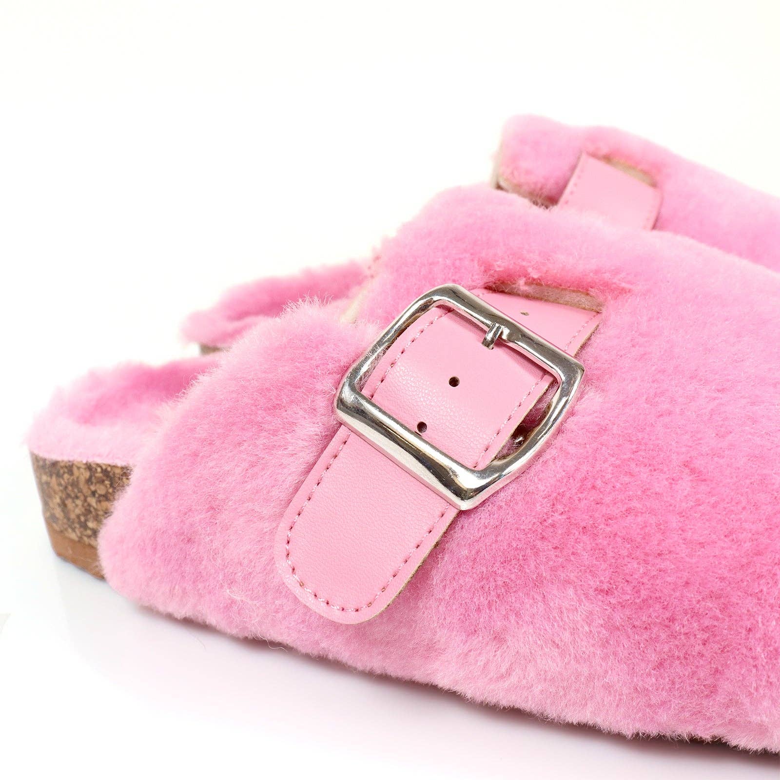 CAMILE-3 FUR BOSTON SOFT FOOTBED CLOGS PINK for wholesale on Faire2