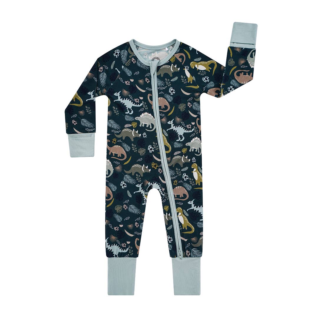 Emerson and Friends - Wholesale Sleepsuit – Baby - Prehistoric Friends Dinosaur Baby Pajama Bamboo Baby Pajamas Convertible Romper