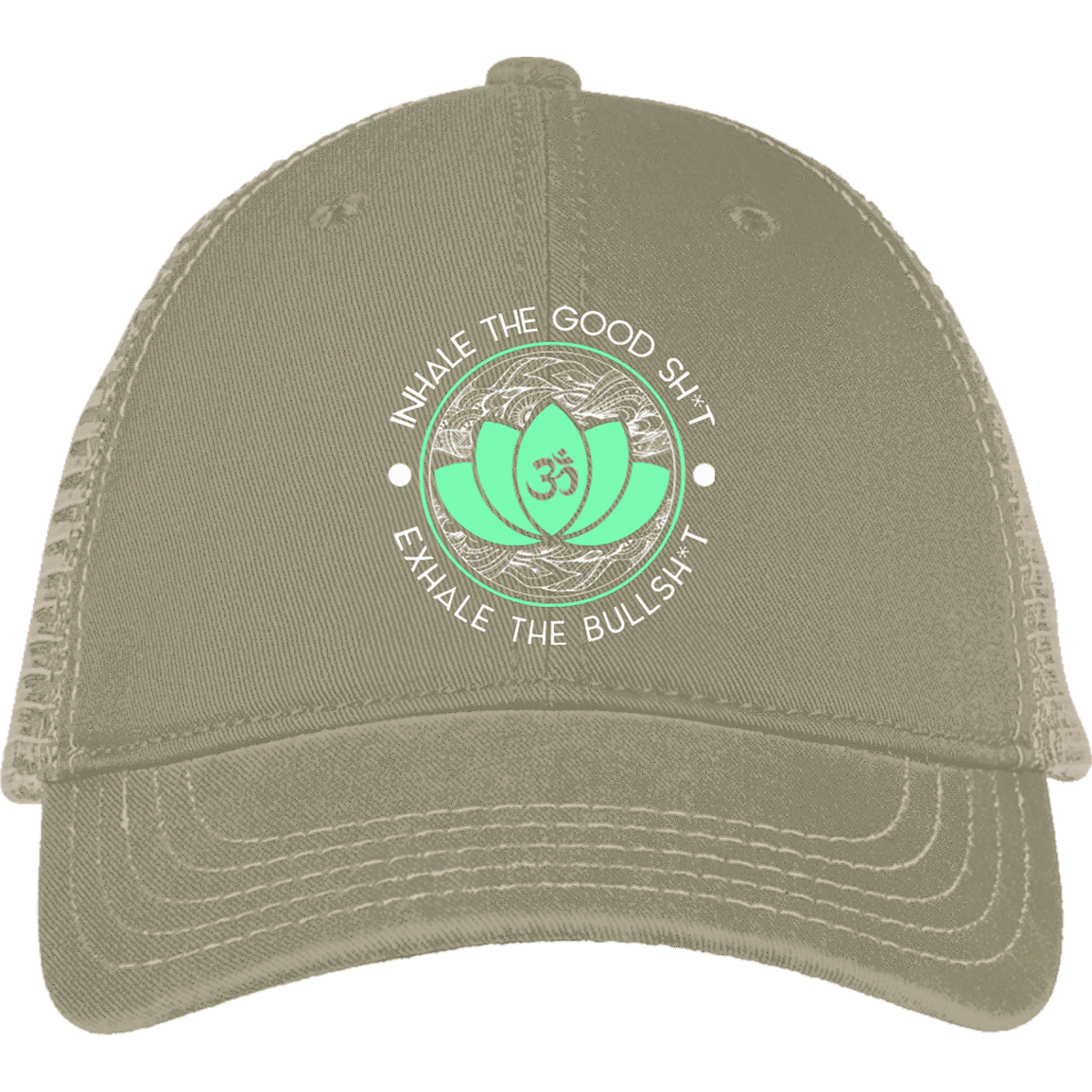 Soulful Wear – boné - Mulher por atacado – Inspire as boas xit Exhale o Chapéu de Camionista de Touro 25