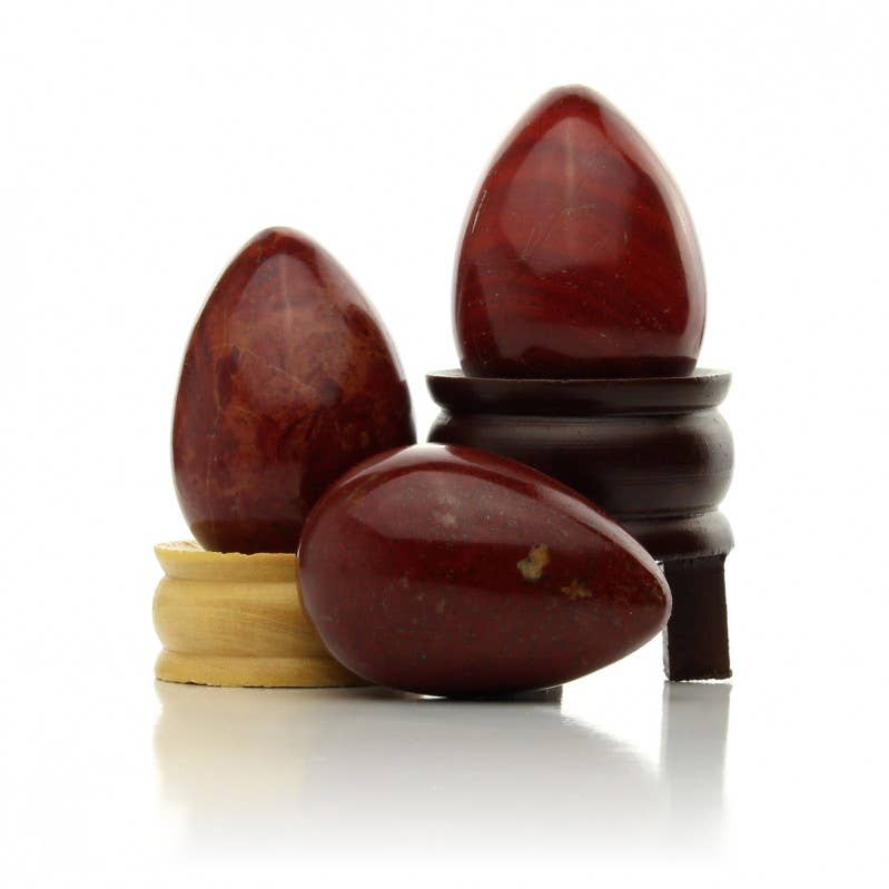 UniArt - Vente Pierre et cristal de spiritualité - Œuf de Jaspe Rouge0