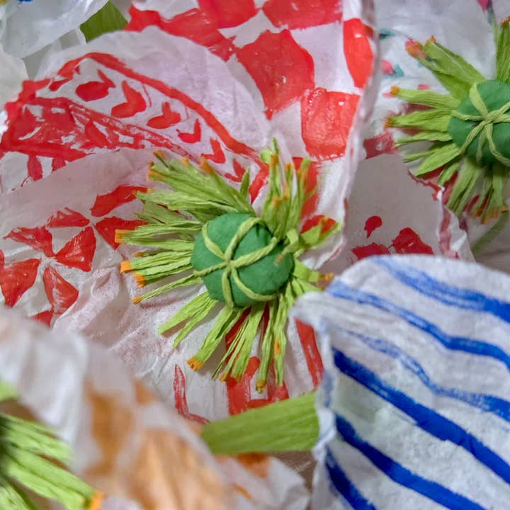 Beautiful Things By Bec - Wholesale Artificial Flowers - Paper Artificial Patterned Quilt Poppies, Colorful Decor,1