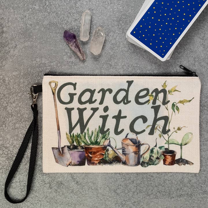 Garden Witch Large Zippered Pouch for wholesale by Phoenix Revolution Press