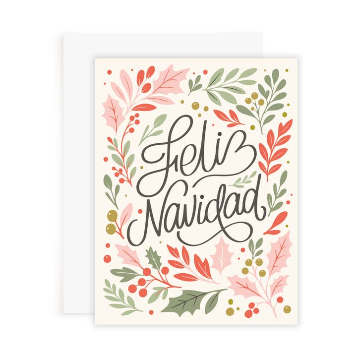 Feliz Navidad kalligrafikort for engroshandel hos Things in Spanish