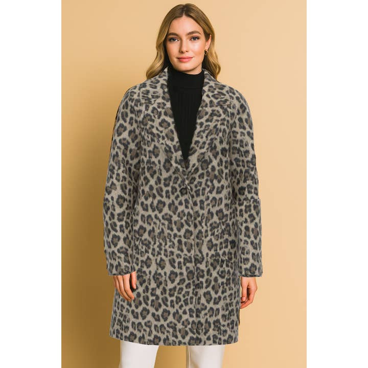 Animal Leopard Print Coat for wholesale by HiteJeans