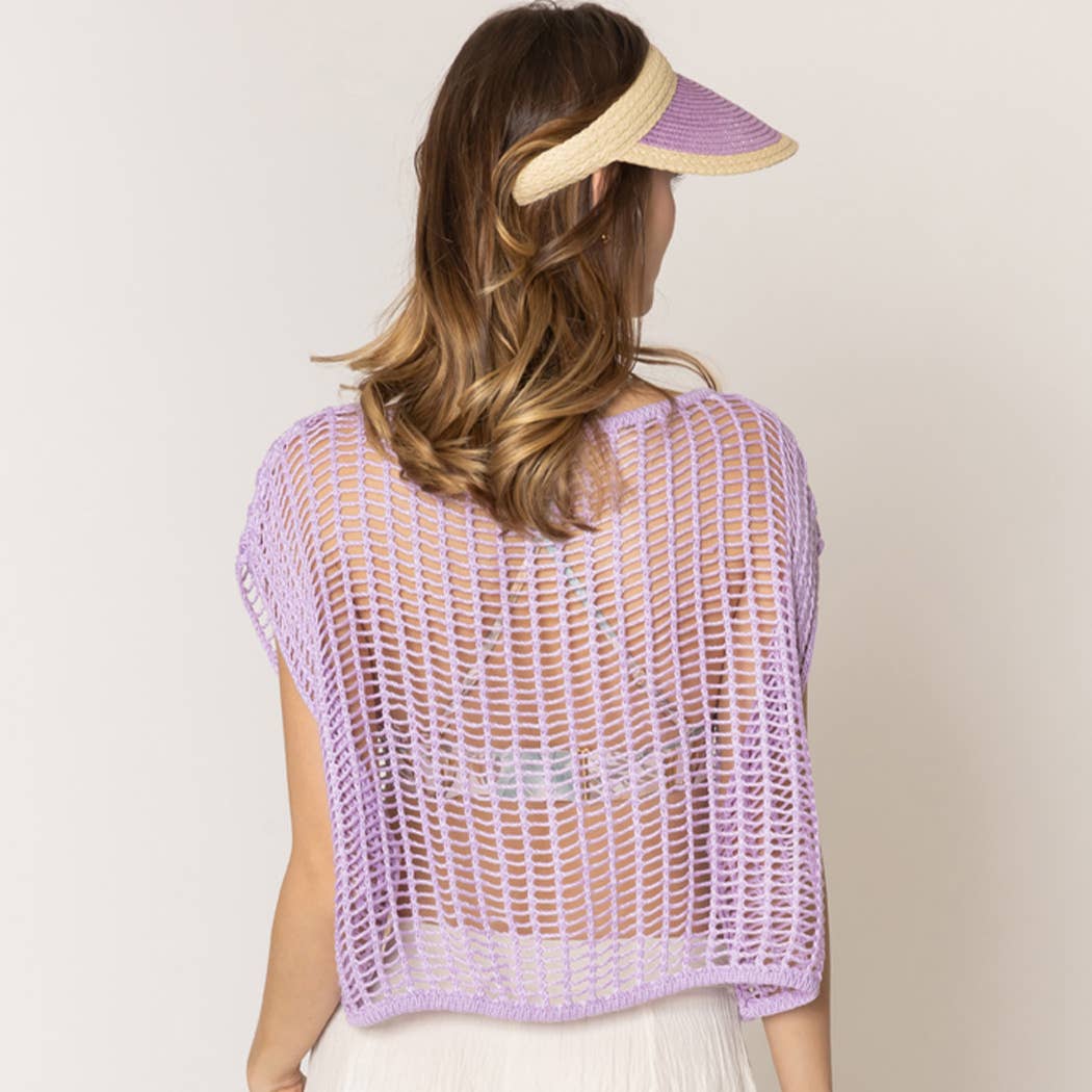 Fashion City - Venta al por mayor Poncho - Mujer - Poncho de verano de ganchillo de color liso6