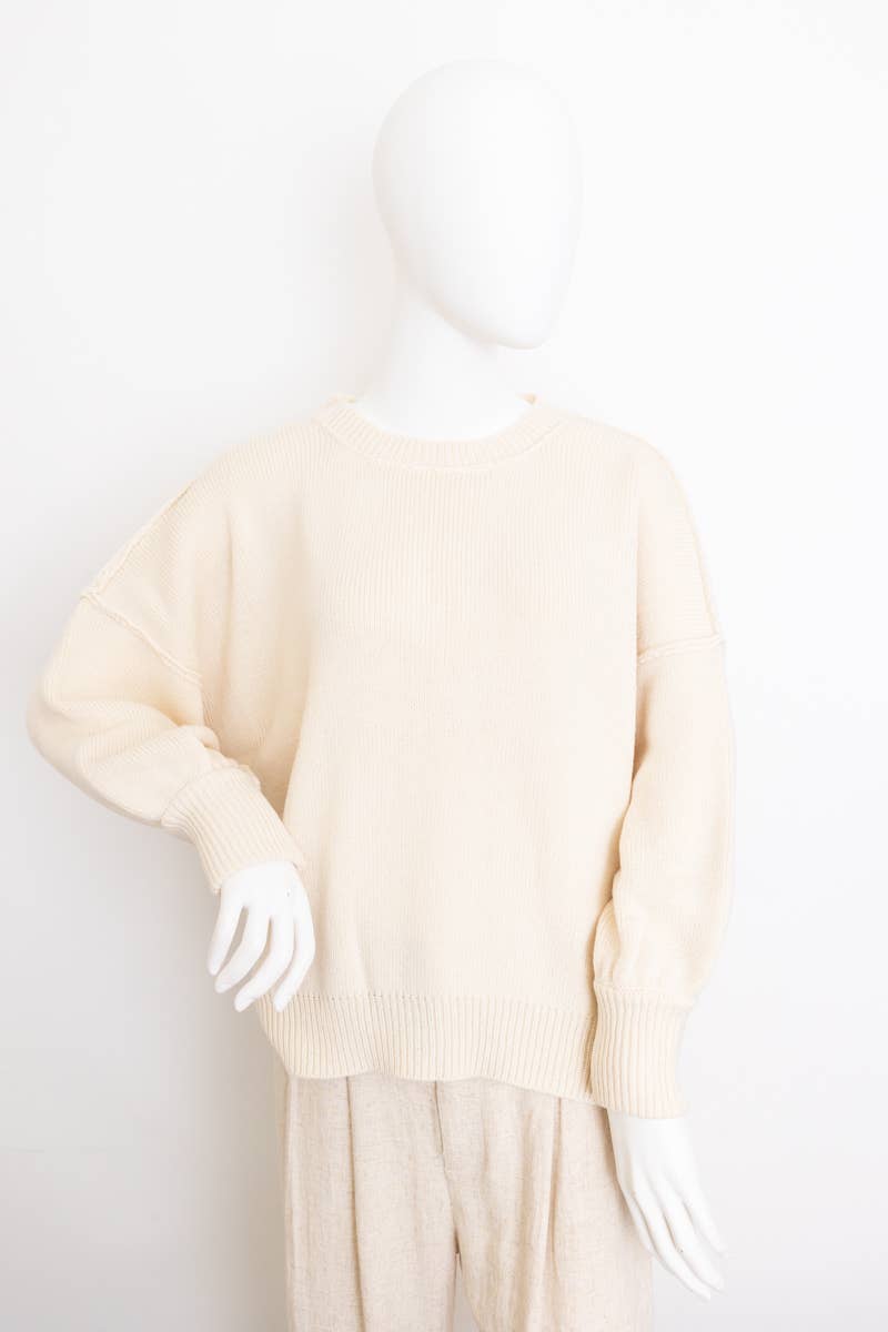 Leto Accessories - Wholesale Knit Sweater - Women's - Cozy Mood Oversized Pullover Sweater - Your New Bestseller6