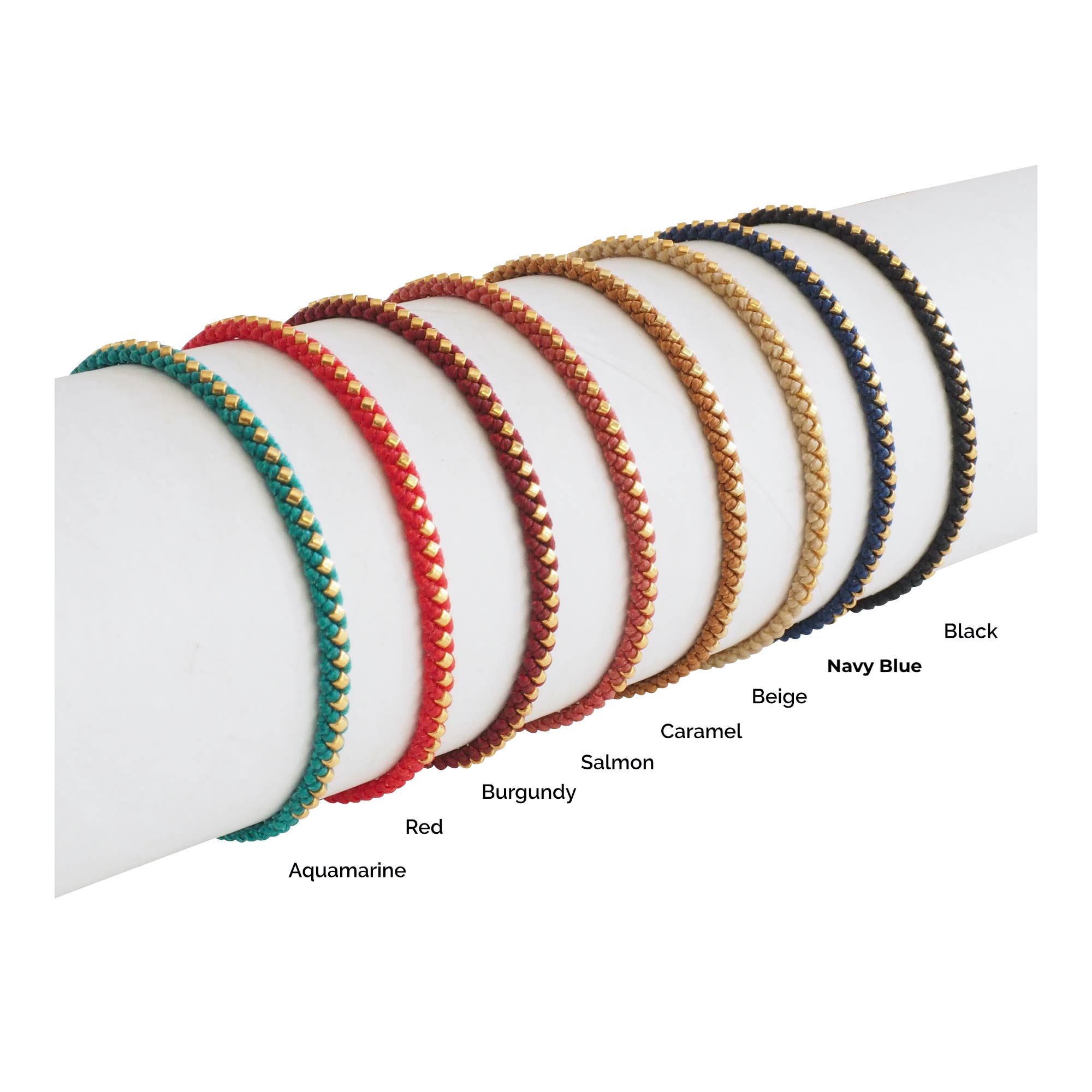 Makarla - Handmade Colombian Jewelry - Venta al por mayor Pulsera de cuentas - Pulsera fina de macramé con cuentas Rows | Ajustable e impermeable0