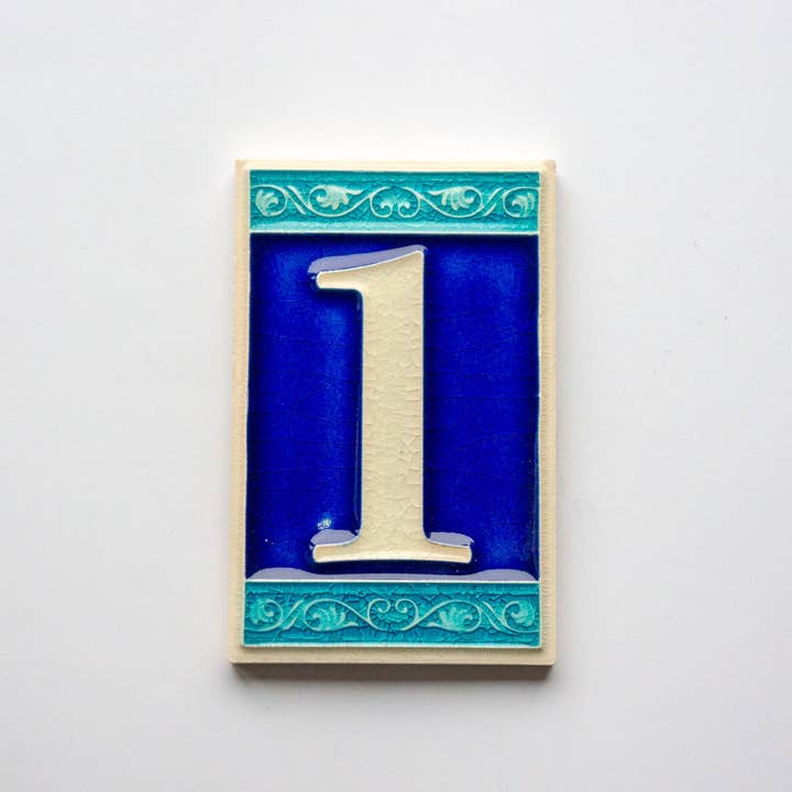 Roma | Ceramic Door Number Tile & Frame – 7cm x 11cm (2.76" x 4.33") for wholesale by LVR Ceramics