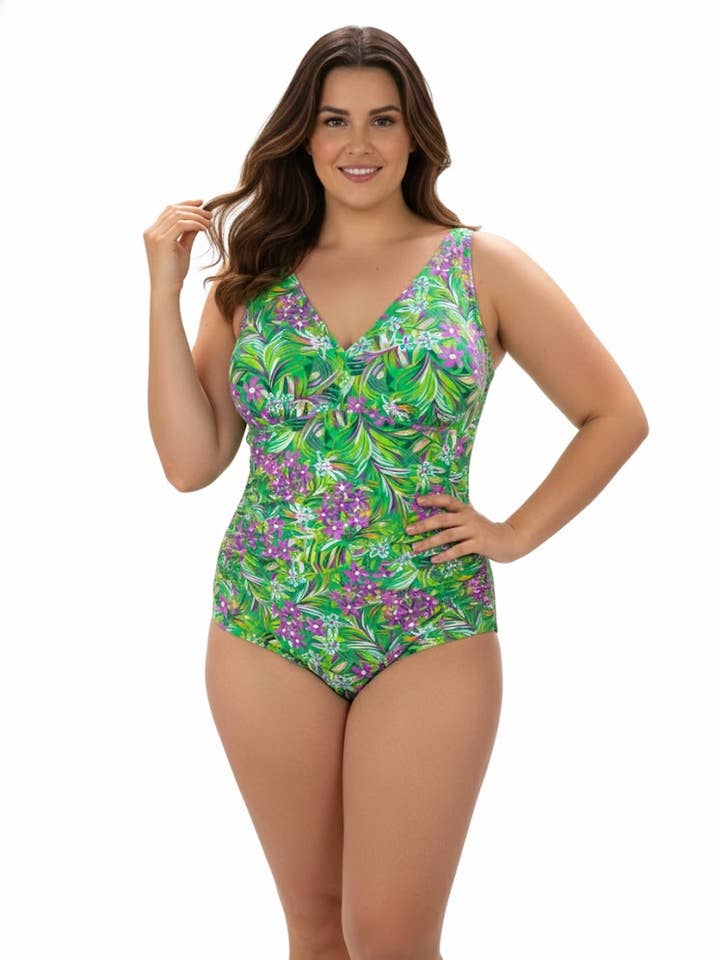 Grote Maat - Bloemenbadpak voor wholesale door C'MELODIE