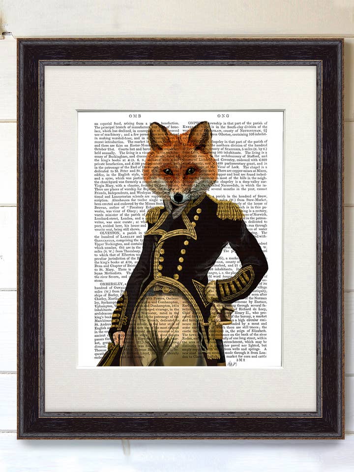 Admiral Fox Full Book Print / Art Print / Wall Art for wholesale by FabFunky Ltd